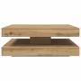 Mesa de centro giratoria 360 grados roble artisan 90x90x34,5 cm en Mesas de centro | Comprar online en Foru.es