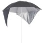 Sombrilla de playa con paredes laterales gris antracita 215 cm de vidaXL, Sombrillas - Ref: Foro24-318839, Precio: 32,74 €, D...