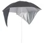 Sombrilla de playa con paredes laterales gris antracita 215 cm de vidaXL, Sombrillas - Ref: Foro24-318839, Precio: 34,75 €, D...