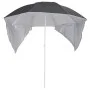 Sombrilla de playa con paredes laterales gris antracita 215 cm de vidaXL, Sombrillas - Ref: Foro24-318839, Precio: 34,75 €, D...