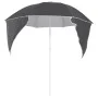 Sombrilla de playa con paredes laterales gris antracita 215 cm de vidaXL, Sombrillas - Ref: Foro24-318839, Precio: 34,75 €, D...