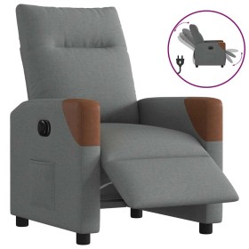 Sillón reclinable eléctrico de tela gris oscuro en Sillones | Comprar online en Foru.es