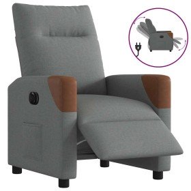 Sillón reclinable eléctrico de tela gris oscuro en Sillones | Comprar online en Foru.es