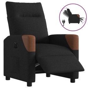 Sillón reclinable eléctrico de tela negro en Sillones | Comprar online en Foru.es