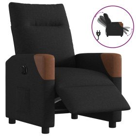 Sillón reclinable eléctrico de tela negro en Sillones | Comprar online en Foru.es
