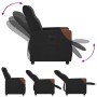 Sillón reclinable eléctrico de tela negro en Sillones | Comprar online en Foru.es