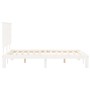Estructura de cama con cabecero madera maciza blanco 120x200 cm de vidaXL, Camas y somieres - Ref: Foro24-3193657, Precio: 15...
