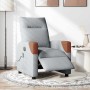 Sillón reclinable de masaje eléctrico tela gris claro en Sillones | Comprar online en Foru.es