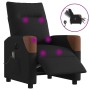 Sillón reclinable de masaje eléctrico tela negro en Sillones | Comprar online en Foru.es