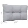 4-seater garden sofa with solid gray pine wood cushions by vidaXL, Outdoor sofas - Ref: Foro24-3096123, Price: 296,92 €, Disc...