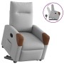 Sillón reclinable elevable de tela gris nube en Sillones | Comprar online en Foru.es