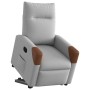 Sillón reclinable elevable de tela gris nube en Sillones | Comprar online en Foru.es