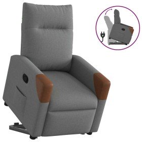 Sillón reclinable elevable de tela gris oscuro en Sillones | Comprar online en Foru.es