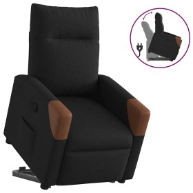 Sillón reclinable elevable tela negro en Sillones | Comprar online en Foru.es