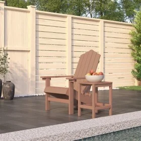 Silla de jardín Adirondack con mesa HDPE marrón de vidaXL, Sillas de jardín - Ref: Foro24-3095702, Precio: 183,07 €, Descuent...