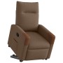 Sillón reclinable elevable de tela marrón en Sillones | Comprar online en Foru.es
