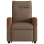 Sillón reclinable elevable de tela marrón en Sillones | Comprar online en Foru.es