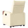 Sillón reclinable elevable de tela color crema en Sillones | Comprar online en Foru.es