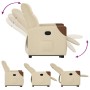 Sillón reclinable elevable de tela color crema en Sillones | Comprar online en Foru.es