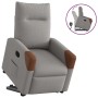 Sillón reclinable elevable tela gris taupe en Sillones | Comprar online en Foru.es