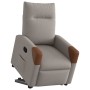 Sillón reclinable elevable tela gris taupe en Sillones | Comprar online en Foru.es