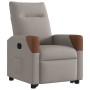 Sillón reclinable elevable tela gris taupe en Sillones | Comprar online en Foru.es