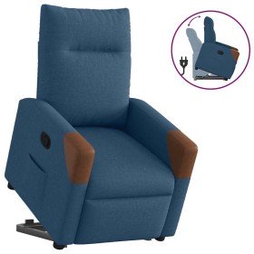 Sillón reclinable elevable tela azul en Sillones | Comprar online en Foru.es