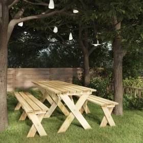 Impregnated pine wood garden table 220x73x70 cm by vidaXL, Garden tables - Ref: Foro24-318426, Price: 177,83 €, Discount: %
