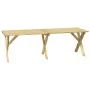 Mesa de jardín de madera de pino impregnada 220x73x70 cm de vidaXL, Mesas de jardín - Ref: Foro24-318426, Precio: 177,83 €, D...