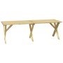 Mesa de jardín de madera de pino impregnada 220x73x70 cm de vidaXL, Mesas de jardín - Ref: Foro24-318426, Precio: 180,92 €, D...