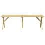 Mesa de jardín de madera de pino impregnada 220x73x70 cm de vidaXL, Mesas de jardín - Ref: Foro24-318426, Precio: 177,83 €, D...