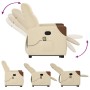 Silla de masaje reclinable de pie de tela color crema en Sillones | Comprar online en Foru.es