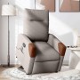 Sillón reclinable de masaje elevable tela gris taupé en Sillones | Comprar online en Foru.es