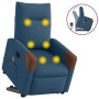 Sillón reclinable de masaje elevable tela azul en Sillones | Comprar online en Foru.es