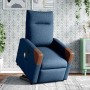 Sillón reclinable de masaje elevable tela azul en Sillones | Comprar online en Foru.es