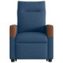 Sillón reclinable de masaje elevable tela azul en Sillones | Comprar online en Foru.es