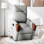 Sillón eléctrico reclinable elevable de tela gris nube en Sillones | Comprar online en Foru.es