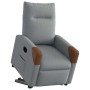 Sillón eléctrico reclinable elevable de tela gris claro en Sillones | Comprar online en Foru.es
