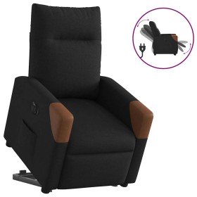 Sillón eléctrico reclinable elevable de tela negro en Sillones | Comprar online en Foru.es