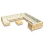 Muebles de jardín 10 pzas y cojines madera de pino crema de vidaXL, Conjuntos de jardín - Ref: Foro24-3097061, Precio: 913,71...