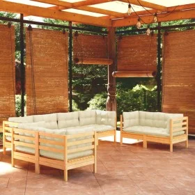 Muebles de jardín 8 piezas cojines madera maciza de pino de vidaXL, Conjuntos de jardín - Ref: Foro24-3096268, Precio: 590,10...