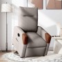 Sillón eléctrico reclinable elevable de tela gris taupe en Sillones | Comprar online en Foru.es