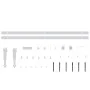 Sliding door kit for wardrobe, made of white carbon steel, 122 cm. by vidaXL, doorframes - Ref: Foro24-151701, Price: 39,01 €...