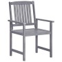 Juego de comedor para jardín 9 piezas madera maciza acacia gris de vidaXL, Conjuntos de jardín - Ref: Foro24-3098683, Precio:...