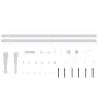 Mini-Schiebetür-Set für Kleiderschrank aus weißem Kohlenstoffstahl, 152 cm von vidaXL, Türrahmen - Ref: Foro24-151700, Preis:...