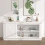 Weißer Mini-Schiebetürenschrank aus Kohlenstoffstahl, 183 cm von vidaXL, Türrahmen - Ref: Foro24-151690, Preis: 37,01 €, Raba...