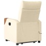 Sillón de masaje eléctrico reclinable elevable tela crema en Sillones | Comprar online en Foru.es