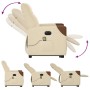 Sillón de masaje eléctrico reclinable elevable tela crema en Sillones | Comprar online en Foru.es