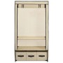 Armario de tela color crema 87x49x159 cm en Armarios roperos | Comprar online en Foru.es