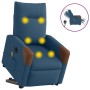 Sillón de masaje eléctrico reclinable elevable de tela azul en Sillones | Comprar online en Foru.es